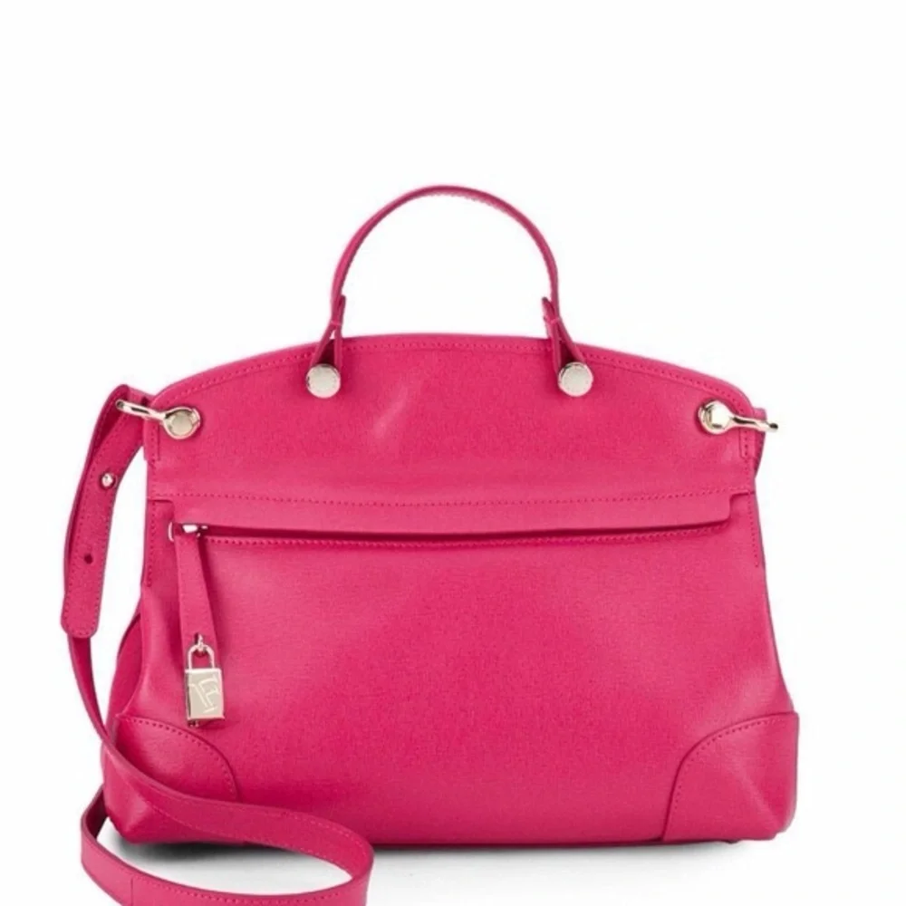 NWOT FURLA Piper leather MEDIUM Handbag CLOSE BODY SATCHEL PINK